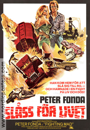 Slåss för livet 1976 poster Peter Fonda Gino Franco Harry Northup Jonathan Demme Bilar och racing