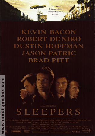 Sleepers 1996 poster Kevin Bacon Robert De Niro Dustin Hoffman Brad Pitt Barry Levinson