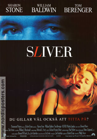 Sliver 1993 poster Sharon Stone Tom Berenger