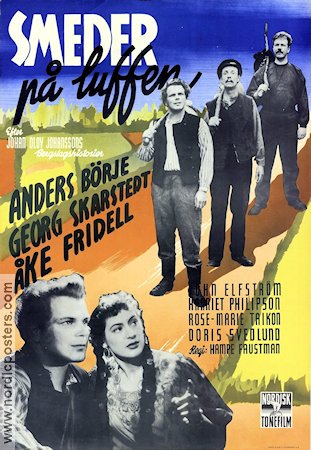 Smeder på luffen 1949 poster Anders Börje Åke Fridell Georg Skarstedt Hampe Faustman