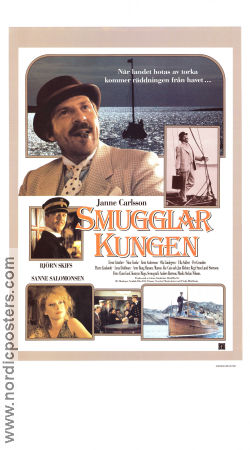 Smugglarkungen 1985 poster Janne Carlsson Björn Skifs Sanne Salomonssen Sune Lund Sörensen Skärgård Skepp och båtar