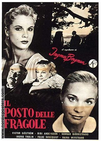 Smultronstället 1957 poster Victor Sjöström Bibi Andersson Ingrid Thulin Ingmar Bergman