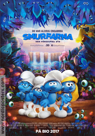 Smurfarna den försvunna byn 2017 poster Demi Lovato Kelly Asbury Animerat