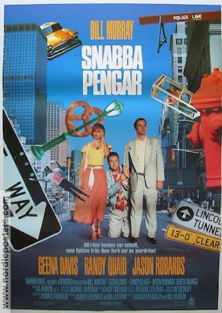 Snabba pengar 1990 poster Bill Murray Geena Davis Randy Quaid Pengar