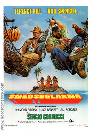 Snedseglarna 1981 poster Terence Hill Bud Spencer John Fujioka Sergio Corbucci