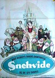 Snehvide 1937 poster Adriana Caselotti William Cottrell Animerat