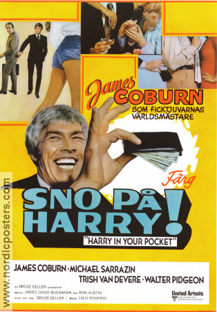 Sno på Harry 1973 poster James Coburn Michael Sarrazin Walter Pidgeon Bruce Geller Poliser