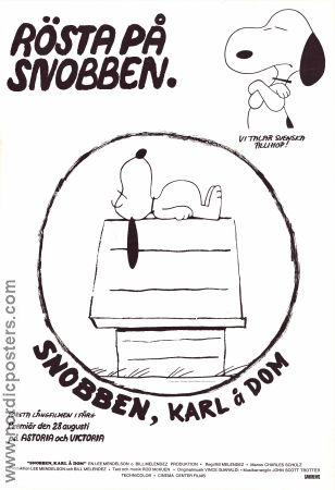 Snobben Karl å dom 1970 poster Peanuts Snobben Bill Melendez Från serier Animerat