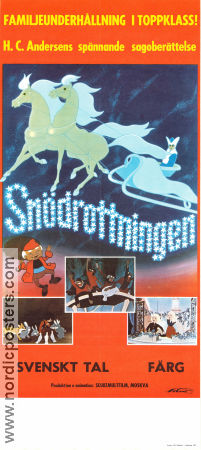 Snödrottningen 1957 poster Vladimir Gribkov Lev Atamanov Animerat Ryssland