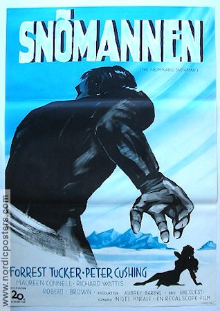 Snömannen 1958 poster Forrest Tucker Peter Cushing Berg