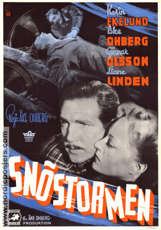 Snöstormen 1944 poster Karin Ekelund Gunnar Olsson Åke Ohberg