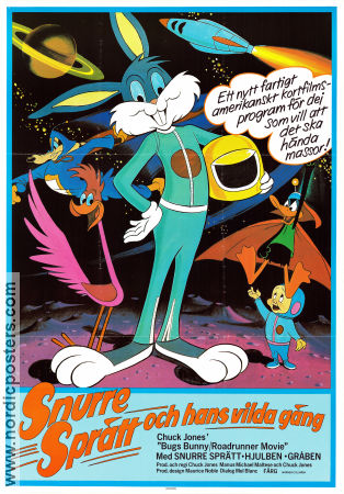 Snurre Sprätt och hans vilda gäng 1979 poster Mel Blanc Bugs Bunny Chuck Jones Animerat