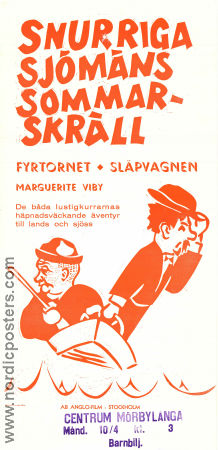 Snurriga sjömäns sommarskräll 1930 poster Fy og Bi Carl Schenström Harald Madsen Marguerite Viby Lau Lauritzen Danmark
