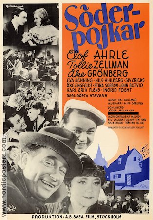 Söderpojkar 1940 poster Elof Ahrle Tollie Zellman Siv Ericks Hitta mer: Stockholm