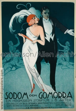 Sodom och Gomorra 1922 poster Lucy Doraine