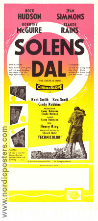 Solens dal 1959 poster Rock Hudson Jean Simmons Claude Rains Henry King