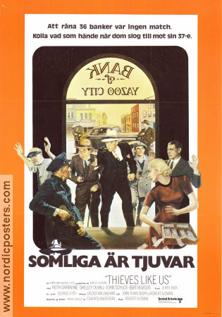 Somliga är tjuvar 1974 poster Keith Carradine Shelley Duvall Robert Altman Poliser