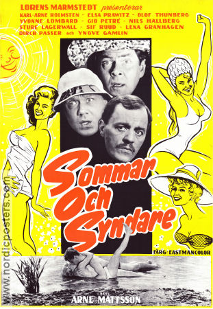 Sommar och syndare 1960 poster Karl-Arne Holmsten Olof Thunberg Nils Hallberg Arne Mattsson