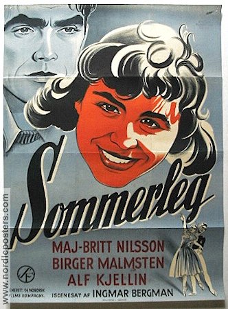 Sommarlek 1951 poster Maj-Britt Nilsson Alf Kjellin Stig Olin Birger Malmsten Ingmar Bergman