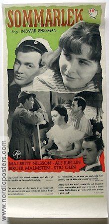 Sommarlek 1951 poster Maj-Britt Nilsson Alf Kjellin Stig Olin Birger Malmsten Ingmar Bergman