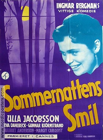 Sommarnattens leende 1956 poster Gunnar Björnstrand Ulla Jacobsson Harriet Andersson Eva Dahlbeck Ingmar Bergman