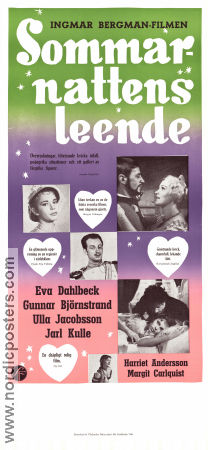 Sommarnattens leende 1956 poster Gunnar Björnstrand Ulla Jacobsson Harriet Andersson Eva Dahlbeck Ingmar Bergman