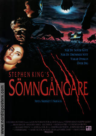 Sömngångare 1992 poster Brian Krause Mädchen Amick Mick Garris Text: Stephen King