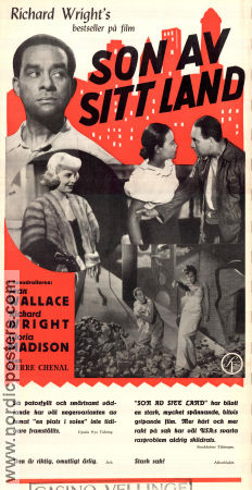 Son av sitt land 1951 poster Jean Wallace Richard Wright Gloria Madison Pierre Chenal