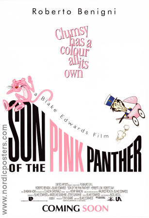 Son of the Pink Panther 1993 poster Roberto Benigni Herbert Lom Claudia Cardinale Blake Edwards Hitta mer: Pink Panther Poliser