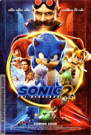 Sonic the Hedgehog 2 2022 poster James Marsden Jeff Fowler Animerat