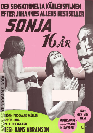 Sonja 16 år 1969 poster Gertie Jung Björn Puggaard-Müller Jeanne Darville Hans Abramson Danmark Musik: Made in Sweden