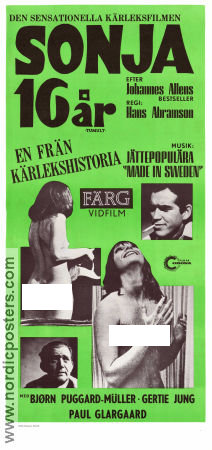 Sonja 16 år 1969 poster Gertie Jung Björn Puggaard-Müller Jeanne Darville Hans Abramson