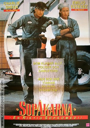 Sopåkarna 1990 poster Charlie Sheen Emilio Estevez