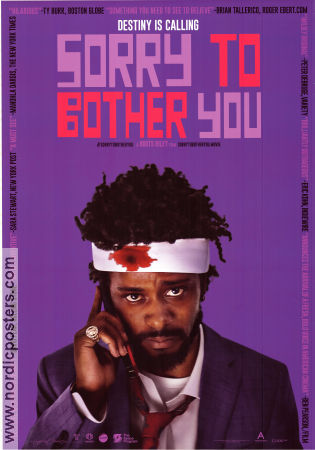 Sorry To Bother You 2018 poster LaKeith Stanfield Tessa Thompson Jermaine Fowler Boots Riley