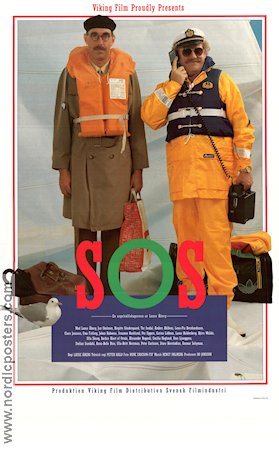 SOS En segelsällskapsresa 1988 poster Lasse Åberg Jon Skolmen Skepp och båtar Resor