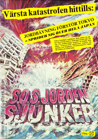 S.O.S jorden sjunker 1973 poster Lorne Greene Keiju Kobayashi Rhonda Hopkins Shiro Moritani Filmen från: Japan Asien