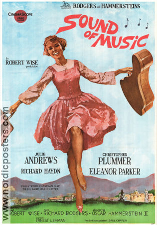 The Sound of Music 1965 poster Julie Andrews Christopher Plummer Eleanor Parker Robert Wise Musik: Rodgers and Hammerstein Berg Musikaler