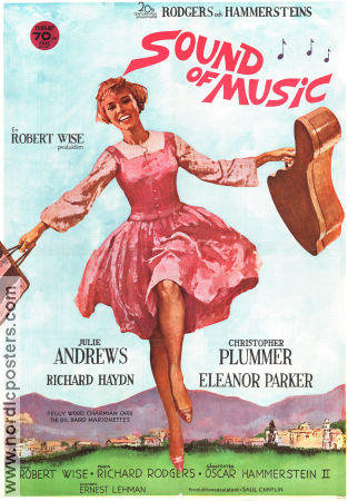 The Sound of Music 1965 poster Julie Andrews Christopher Plummer Eleanor Parker Robert Wise Musik: Rodgers and Hammerstein Berg Musikaler