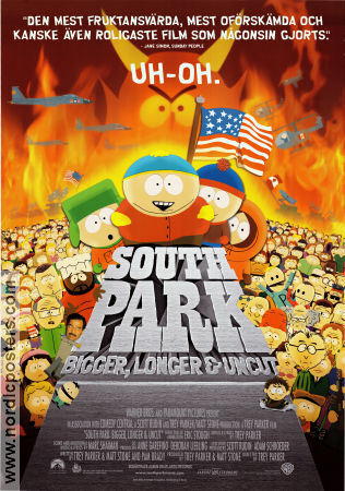 South Park 1999 poster Matt Stone Trey Parker Animerat Från TV