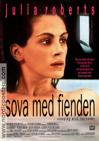 Sova med fienden 1991 poster Julia Roberts Patrick Bergin Kevin Anderson Joseph Ruben