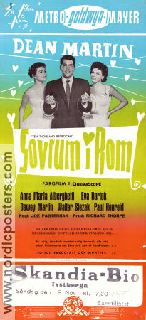 Sovrum i Rom 1957 poster Dean Martin Richard Thorpe