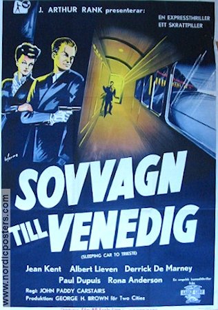 Sovvagn till Venedig 1948 poster Jean Kent Tåg