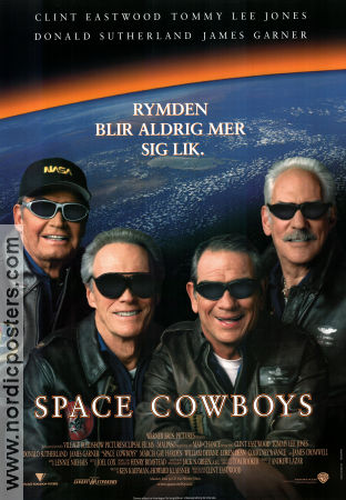 Space Cowboys 2000 poster Tommy Lee Jones James Garner Donald Sutherland Clint Eastwood Glasögon