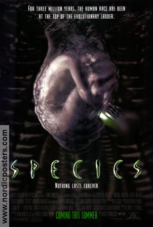 Species 1995 poster Natasha Henstridge Michael Madsen Ben Kingsley Forest Whitaker Roger Donaldson