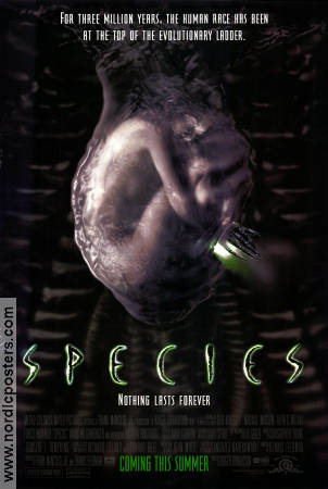 Species 1995 poster Natasha Henstridge Michael Madsen Ben Kingsley Forest Whitaker Roger Donaldson