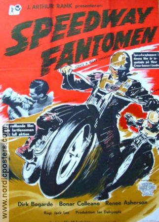 Speedwayfantomen 1949 poster Dirk Bogarde Bonar Colleano Bill Owen Jack Lee Motorcyklar