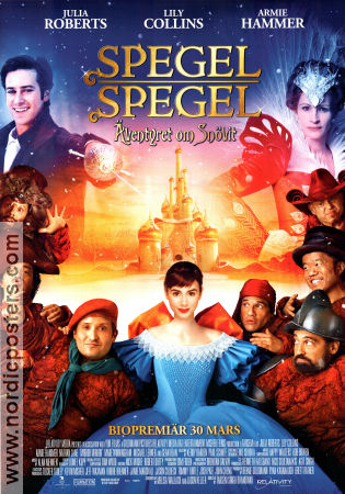 Spegel spegel 2012 poster Lily Collins Julia Roberts Armie Hammer Tarsem Singh