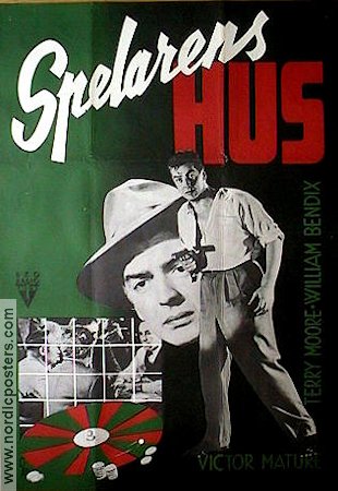 Spelarens hus 1951 poster Victor Mature Gambling