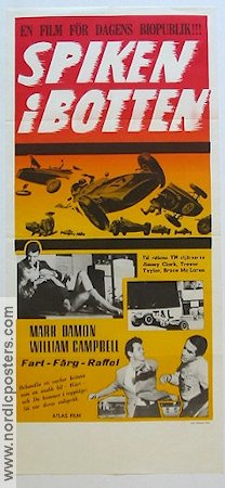 Spiken i botten 1963 poster Mark Damon Jimmy Clark Roger Corman Bilar och racing