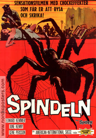 Spindeln 1958 poster Ed Kemmer June Kenney Eugene Persson Bert I Gordon Hitta mer: Roger Corman Insekter och spindlar